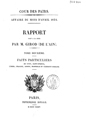 Rapport de M. Girod (faits particuliers)