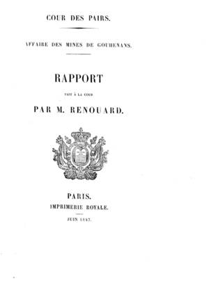 Râpport fait à la cour par M. Renouard