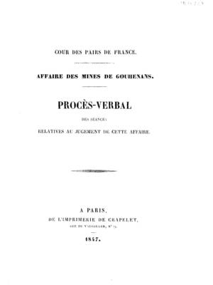 Procès-verbal des séances