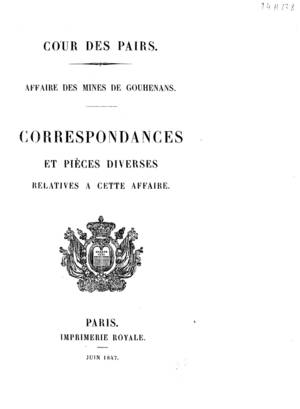 Correspondances et pièces diverses