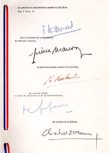 Texte et signatures