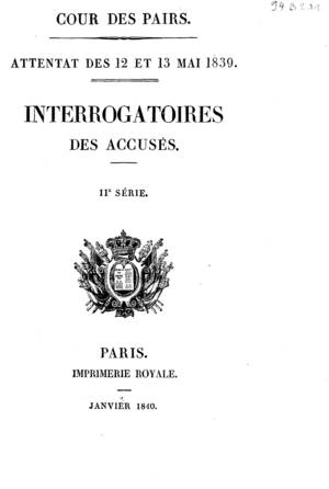 Interrogatoires des accusés (2ème série)