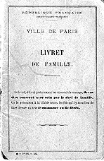 Livret de famille de 1892